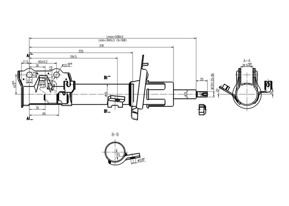 Imagen de AMORTIGUADOR DELANTERO IZQUIERDO FORD FIESTA KINETIC KA